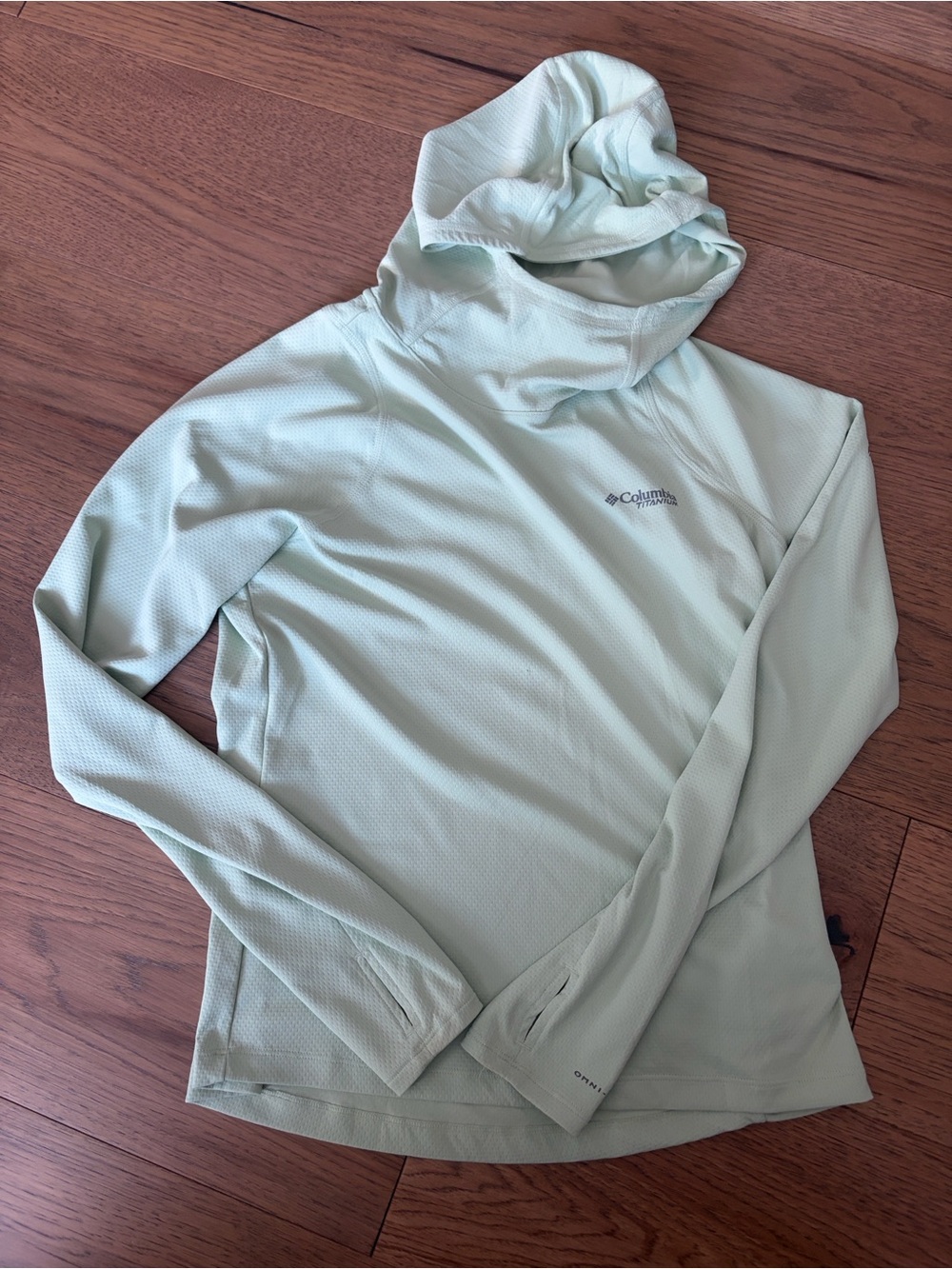 Columbia Men's Mint Green Hooded Turtleneck Performance Top